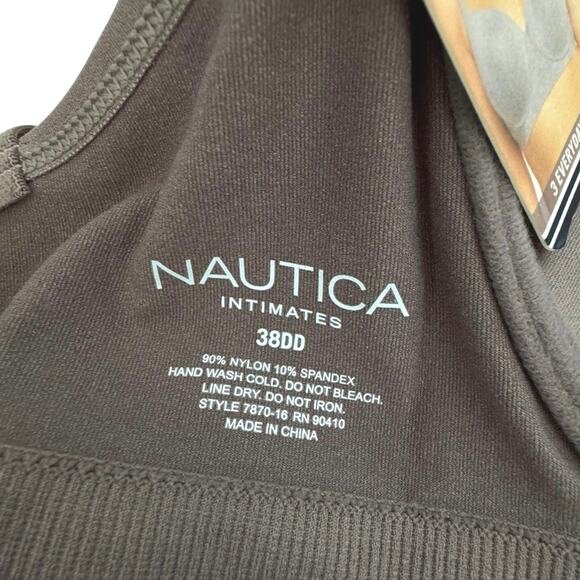 Nautica Intimates Bra Size 38DD Super Soft Underwire Dark Taupe NT7870 - Picture 7 of 7